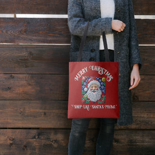 Bolso De Tela Personalizable Santa Jolly Ol Saint Nick