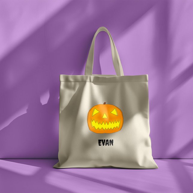 Bolso De Tela Personalizable Scary Jack-O-Lantern (Subido por el creador)