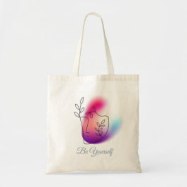 Bolso De Tela Personalizable "Sé tú mismo" Diseño Tote de presup