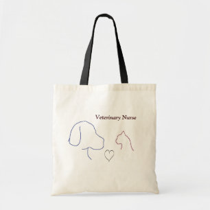 Bolso De Tela Personalizable veterinario de la enfermera