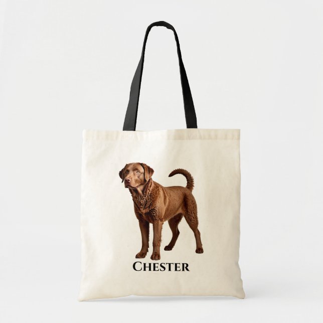 Bolso De Tela Personalización de Chesapeake Bay Retriever (Frente)