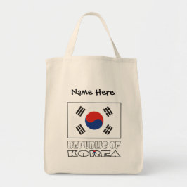 Bolso De Tela Personalización de la bandera de Corea del Sur y l