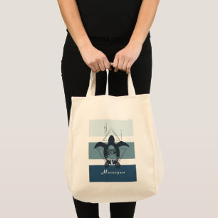 Bolso De Tela Personalización de la tortuga geométrica moderna