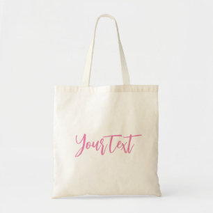 Bolso De Tela Personalización de texto manuscrito de plantilla r