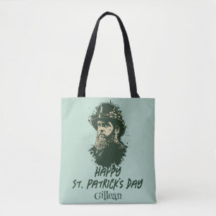 Bolso De Tela Personalización del Shamrock vintage del Día de Sa