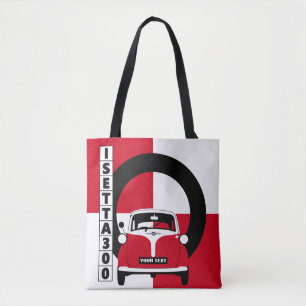 Bolso De Tela Personalización del tote de micro auto Red Isetta