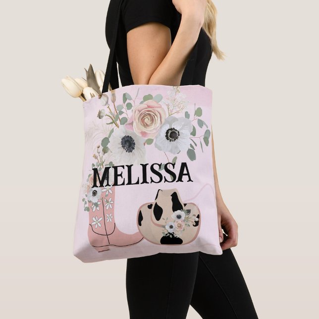 Bolso De Tela Personalización gorra de botas rosadas de vaquera  (Subido por el creador)