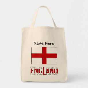 Bolso De Tela Personalización negra de la bandera inglesa de Ing