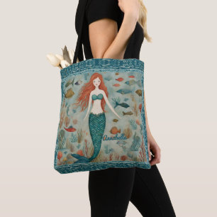 Bolso De Tela Personalizada de Sirena
