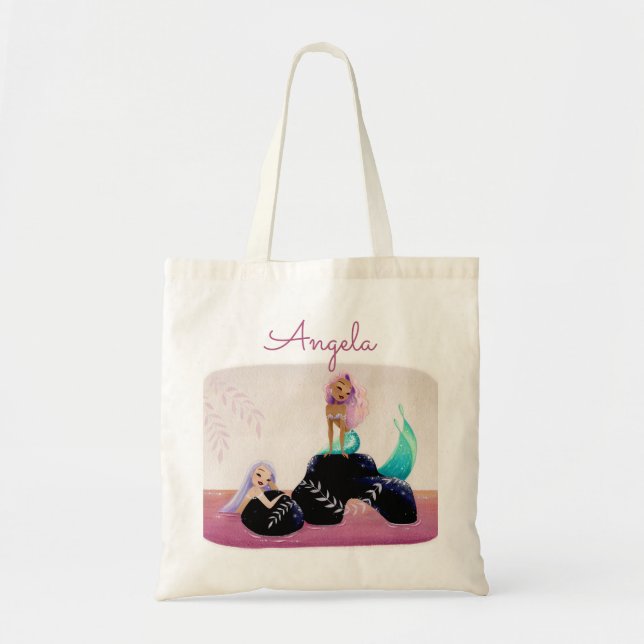 Bolso De Tela Personalizada de Sirena (Frente)
