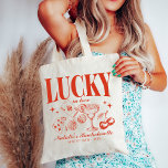 Bolso De Tela Personalizada la personalizado Bachelorette Party<br><div class="desc">Celebra tu despedida de soltera de Las Vegas con estilo con nuestra "Lucky in Love" Personalizado Las Vegas Bachelorette Party Personalized Tote Bag . Esta moda y versátil bolsa de tocador está diseñada para ser el accesorio perfecto para su fin de semana especial. Con un diseño retro inspirado en un...</div>