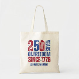 Bolso De Tela Personalizado 250 Años De Libertad Desde 1776 Patr