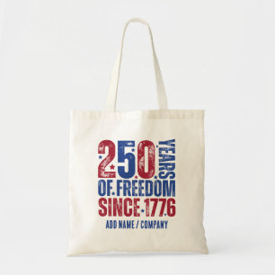 Bolso De Tela Personalizado 250 Años De Libertad Desde 1776 Patr