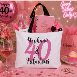 Bolso De Tela Personalizado 40 y fabuloso