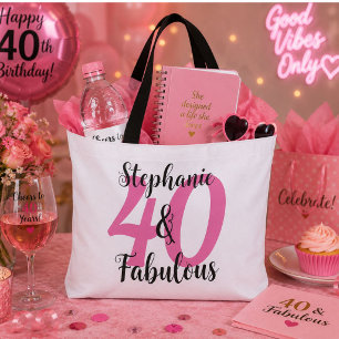 Bolso De Tela Personalizado 40 y fabuloso