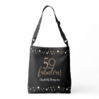 Personalizado 50 y fabuloso confetti negro dorado