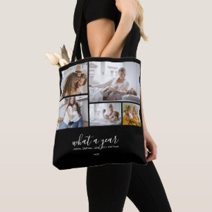 Bolso De Tela Personalizado 5 Fotos Vacaciones en tipografía