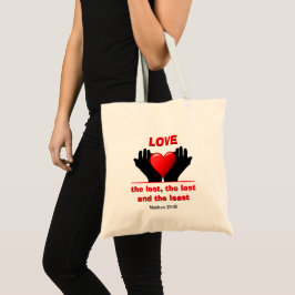 Bolso De Tela Personalizado AMA AL Tote cristiano Inspirador PER