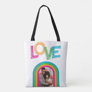 Bolso De Tela Personalizado AMOR Foto personalizada