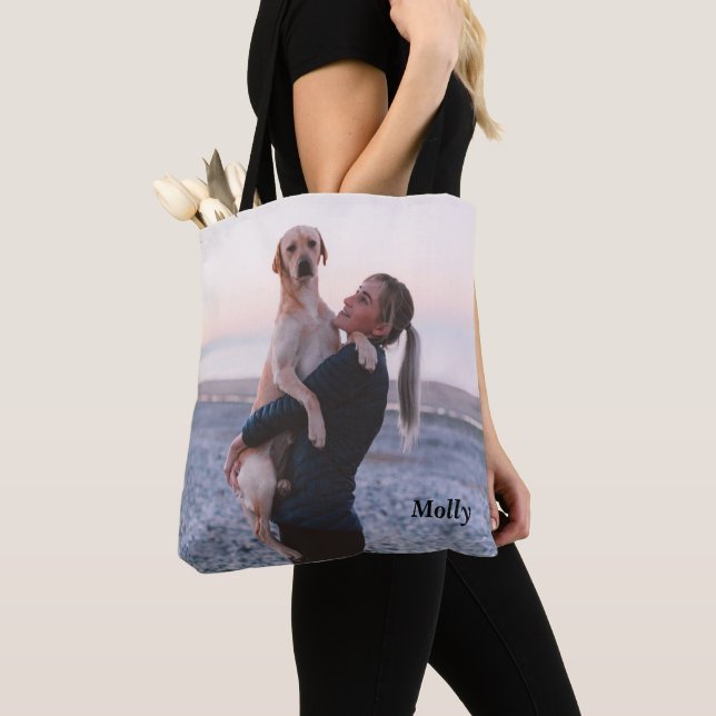 Bolso De Tela Personalizado añada el nombre y la fotografía de s (Detalle)