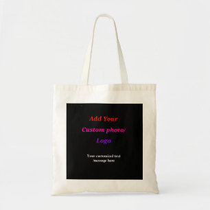 Bolso De Tela personalizado añada su logotipo de foto su persona