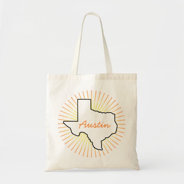 Bolso De Tela Personalizado Austin Texas Souvenir Tote Bag (Frente)