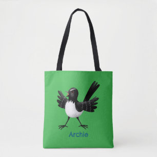 Bolso De Tela Personalizado australiano Willie Wagtail personali