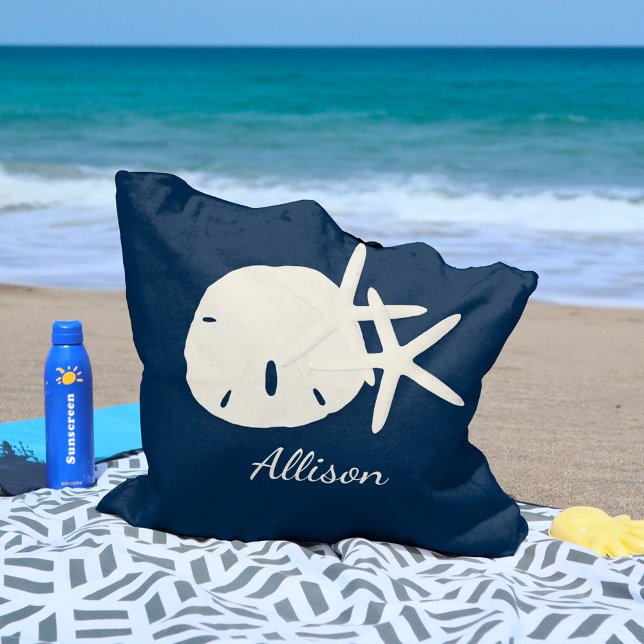 Bolso De Tela Personalizado azul de la marina Starfish Beach San (Subido por el creador)