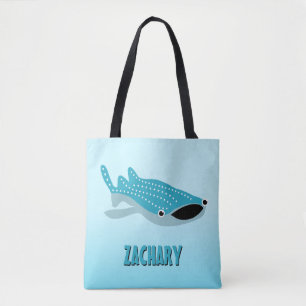 Bolso De Tela Personalizado azul Tiburón ballena personalizado