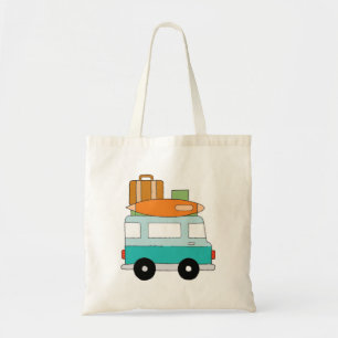 Bolso De Tela Personalizado Azul Van Best Family Adventure Vacat