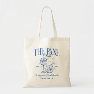 Bolso De Tela Personalizado Bachelorette Retro Cóctel Azul