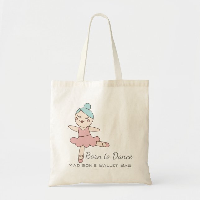 Bolso De Tela Personalizado Ballerina Chica personalizada Ballet (Frente)