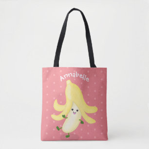 Bolso De Tela Personalizado bananero bailador de Cute Kawaii