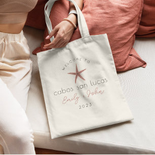 Bolso De Tela personalizado BEACH bodas bienvenida pez estrella