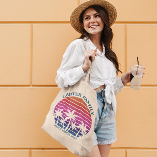 Bolso De Tela Personalizado Beach Cruise Family Reunión Vacacion