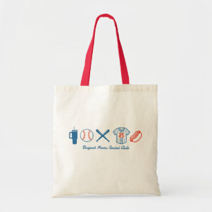 Bolso De Tela Personalizado Béisbol Mamá Cute Softball Mamá