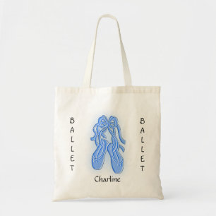 Bolso De Tela Personalizado Blue Ballet Shote Tote Bag