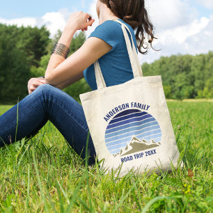 Bolso De Tela Personalizado Blue Mountain Sunset
