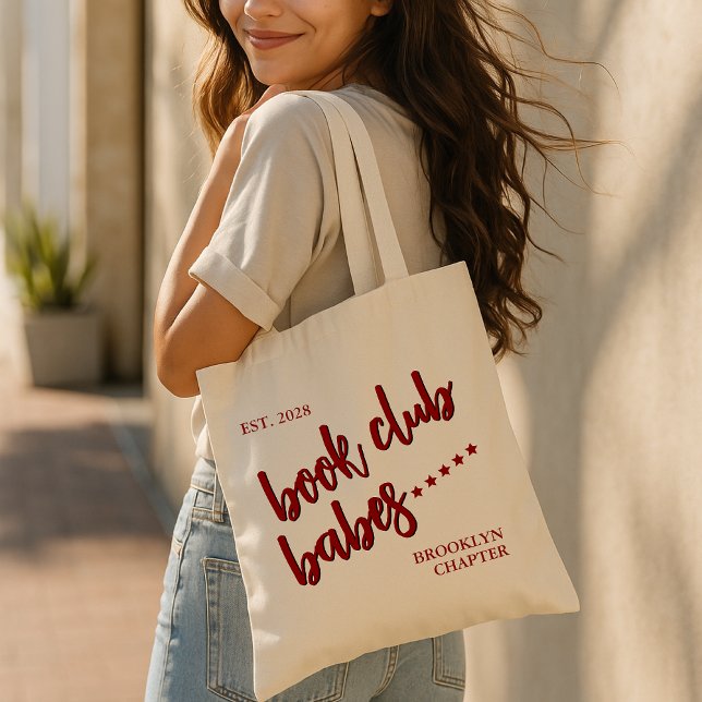 Bolso De Tela Personalizado Book Club Babes Tote Bag, regalo par (book club babes tote, custom library book bag, literacy girl tote, book lovers gift bag,)