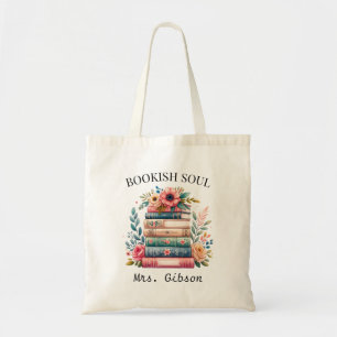 Bolso De Tela Personalizado Bookish Soul Book Lover Gift Bookwor