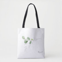 Personalizado botánico de primavera Tote de dama d