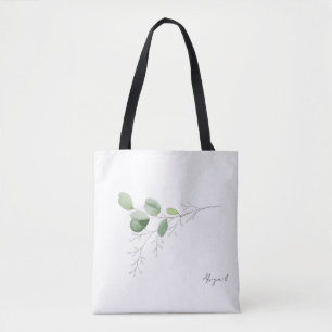 Bolso De Tela Personalizado botánico de primavera Tote de dama d