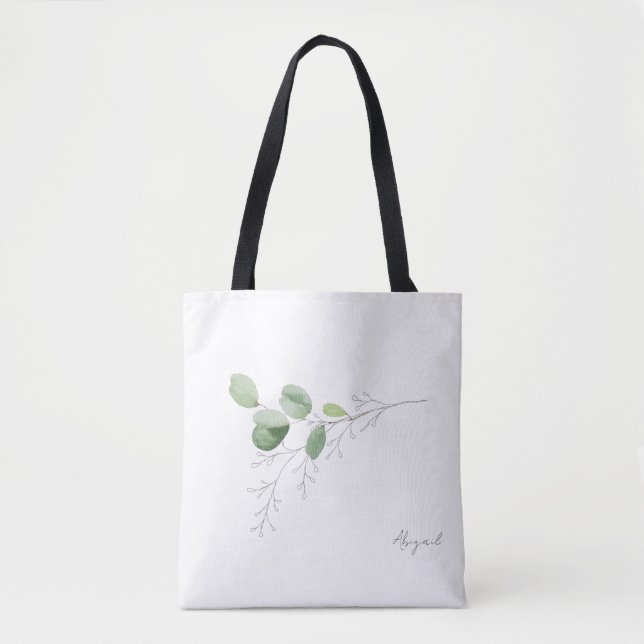 Bolso De Tela Personalizado botánico de primavera Tote de dama d (Anverso)