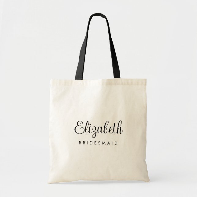 Bolso De Tela Personalizado Bridesmaid Bachelore Regalos Plantil (Frente)
