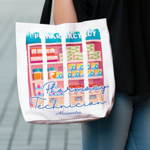 Bolso De Tela Personalizado Brush Strokes Técnico Farmacéutico