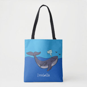 Bolso De Tela Personalizado caprichoso de ballenas y terneros