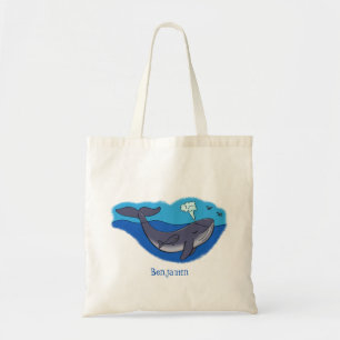 Bolso De Tela Personalizado caprichoso de ballenas y terneros