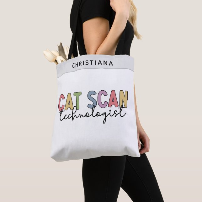 Bolso De Tela Personalizado CAT Scan Technologist CT Tech Gifts (Detalle)