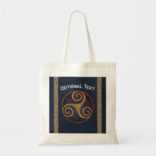 Bolso De Tela Personalizado Celtic Triskelion (Azul)