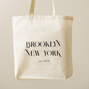 Bolso De Tela Personalizado Ciudad moderna y elegante Boda de de